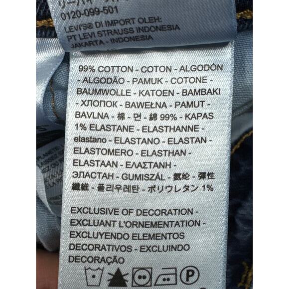 Levi's 501 Women's Distressed Straight Leg Blue Denim Jeans - 25x26 (25x24.5) - Picture 5 of 7